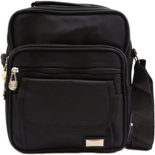 Mens / Ladies Smooth Canvas Style 'Small Messenger' Work / Travel Shoulder Bag - Black