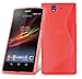Produktbild Cadorabo DE-105836 Sony Xperia Z Handyhülle aus flexiblem TPU Silikon im S-Line Design Rot