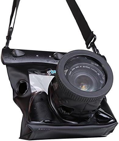 Tteoobl 20M Underwater Waterproof Case DSLR SLR For Canon 5D III 5D2 7D 60D 600D Nikon D700 D5100 (Black)