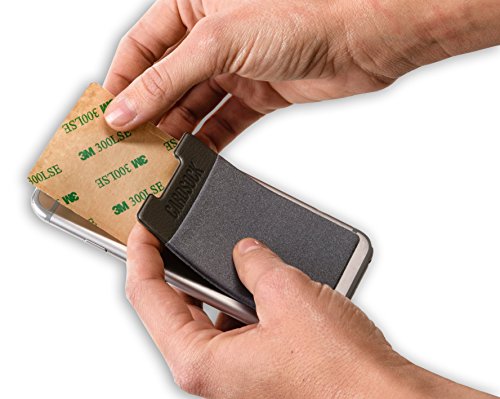 â¤ Cardsock - #1 Premium Smartphone Kartenhalter - grau / grey - Kreditkarten, Ausweise & Bargeld am Handy - Kartenfach & Kreditkartenhalter