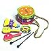 KINGSO Baby Kids Children Roll Rock Drum Musical Instruments Band Kit Toy Gift Set
