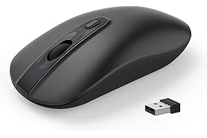 ‎CIMETECH cimetech Maus Kabellos, 2.4GHz Leise Funkmaus Ergonomisch mit USB Nano Empfänger, 800/1200/1600 DPI, Optische Mouse für Laptop/Windows/Mabook/Linux (Slim-2.4G)