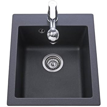 évier Granit Noir Aquasanita Simplis 1 Bac Amazonfr Bricolage