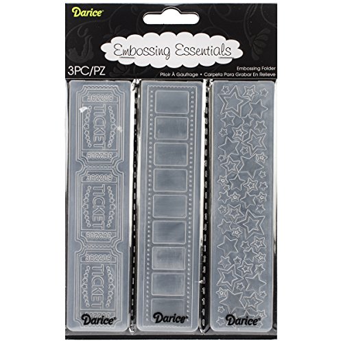 Darice 1219-139 Embossing Folder-Classeur de Gaufrage-Modèle Bordures Décoratives Film-10,8 x 14,6 cm, Plastique, Nacre, 10,8 x 14,6 x 0,3 cm