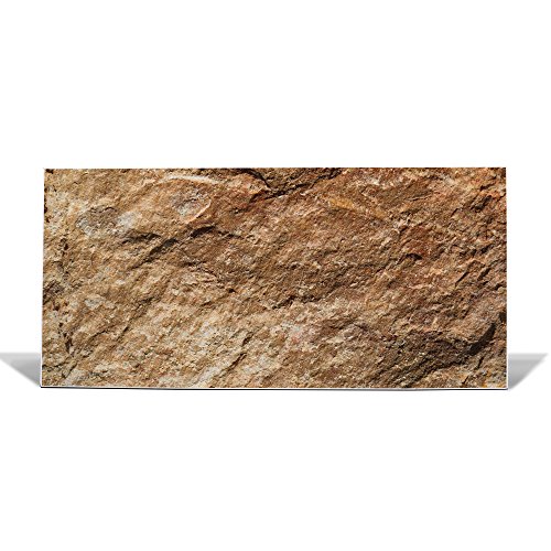 banjado - Pinnwand Magnettafel weiß 78cm x 37cm quer mit Motiv Steinstruktur