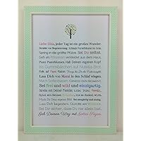 Taufe Geschenk Mädchen | personalisiertes Bild als Taufgeschenk für Kinder und Babies