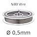Produktbild Nichrome 80 Drähte auf einer Drahtrolle, Wickel- Heizdraht (24GA Ø 0,50mm)