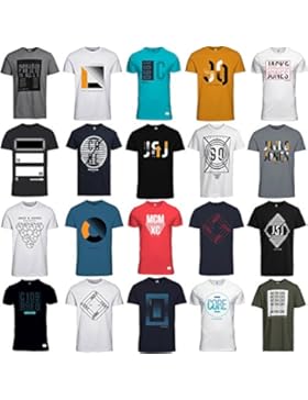 JACK & JONES T Shirt Herren 3er 6er 9er Mix Rundhals Tee Regular fit Baumwolle S M L XL XXL