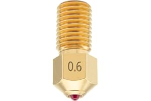 DUROZZLE Ugello Ruby 0,6 mm per stampante 3D Ultimaker 3/Ultimaker 5s, indurito e resistente all'abrasione per una produzione additiva precisa