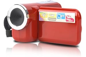 Vbestlife 17X HD Digital Video Camera, Portable Kids DV Camera Camcorder with TFT LCD Screen Support Memory Card Children's Holiday Birthday Gift Toy(Red)