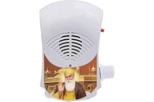 BISMAADH Electric Religious Continuous Mantra Chanting Bell Machine Spiritual Devotional Mantras Pooja Chanting Bell Just Plug & Play (Waheguru)
