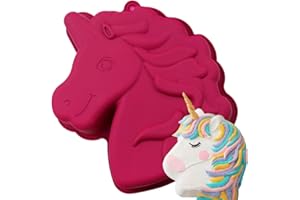 HGSHUO Moules en Silicone Licorne Moulle Silicone Licorne Moules à Gâteaux 3D Moules à Pâtisserie Moule de Cuisson Chocolats Maison Pralines Gaufres Savon Halloween Noël Antiadhésif