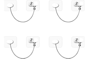 NewBinn 2 Pack Verrou de Réfrigérateur (Blanc - avec Clés - 4 PCS)