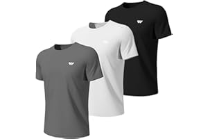 Lo.gas Maglietta Sportiva Uomo Manica Corta Asciugatura Rapida Traspirante per Palestra e Corsa 3/5 Pezzi