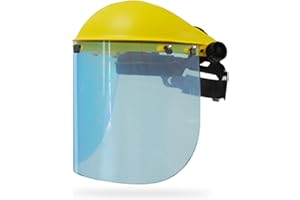 GREENSTAR OZAKI - Visière De Protection Ecran En Polycarbonate - Modèle Professionnel - Relevable - Tour De Tête Réglable - Débroussailleuse & Bricolage