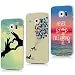 Produktbild ZSTVIVA 3 in 1 Zubehör Set Schutzhüllen Samsung Galaxy S6 Edge Hülle TPU Case Schutzhülle Silikon Crystal Case Durchsichtig Cover Schale Handy Tasche Skin (Luftballons + Meer +Lieben) by ZSTViva