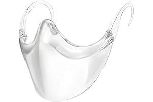 Youning Unisexe Plastique Transparent visière Réutilisable Extérieures Protection, Couvrant pour Protéger Les Yeux, Nez, Bouche pour Adultes Hommes Femmes (1PC)