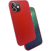 Zore Apple ile uyumlu iPhone 12 Mini Kılıf Silk Silikon Kırmızı
