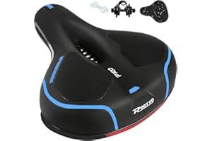 ROGTYO Sillín Bicicleta Cómodo, Sillin Bicicleta MTB Hombre Mujer Antiprostatico Gel Acolchada Transpirable Reflectante Asiento para Bicicleta Montaña Electrica Estatica