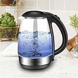 Arthur Martin AMP110 Bouilloire sans Fil 1,7L, Verre, 1.7 liters, Verre & INOX