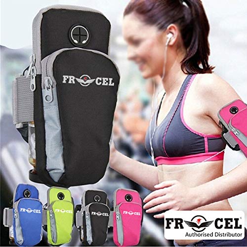 Frocel Sports Armband Pouch/Arm Belt - Universal Waterproof Hand Fitness Mobile Case for Running Hiking Jogging Sports & Gym Activities for All Android and iOS Mobile Phones(Up to 6.5inch)