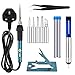 Price comparison product image InnoGear 10 in 1 Soldering Iron Kit 60W 220V Soldering Gun Welding Tools with Adjustable Temperature, ON/ OFF Switch, 5 Iron Tips Kit, Desoldering Pump, Soldering Stand, Anti-static Tweezer and Solder Wire