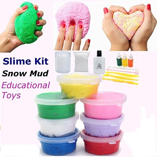 Kids Toys Soft Slime DIY Slime Kit,Floam Beads Balls White Floam Slime Kit Educational Toys Gift with 20 kit