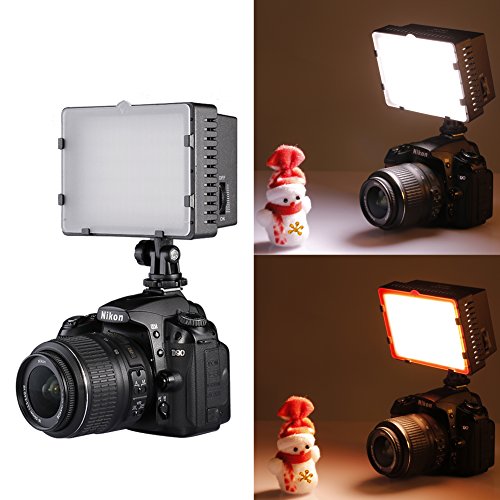 Neewer Kit d Eclairage CN-216 13W LED pour Appareil Photo Reflex   Cam  scope Canon Nikon Sony Pentax Panasonic Samsung avec 2 Lampes Vid  o LED et 2 Mini Pied Lumineux 80cm