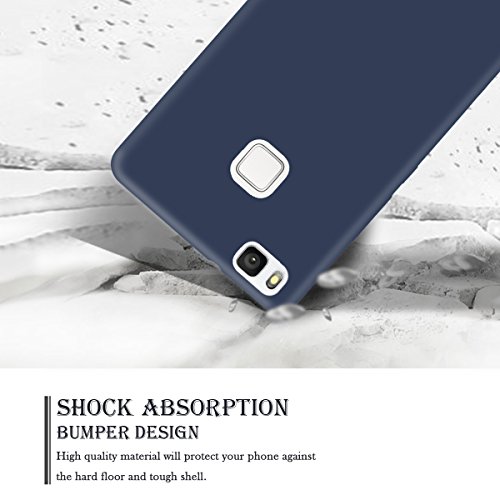 Funda Huawei P9 Lite  SpiritSun Soft Carcasa Funda Dise  o Mate Opaco Ultrafina TPU Bumper para Huawei P9 Lite  5 2 pulgadas  Suave Silicona Piel Carcasa Ultra Delgado y Ligero Goma Flexible Anti-ara  azos Anti Golpes Parachoques Protectora Carcasa - Azul Marino