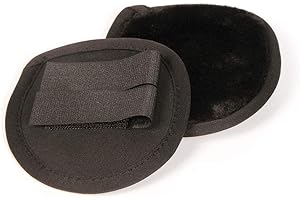 Amesbichler Reitsport AMKA Winter Ohrenwärmer - Ohrenschutz Ohren Pads für Helme - Reitkappen, Ohrenschützer schwarz/schwarz mit Kunstfell