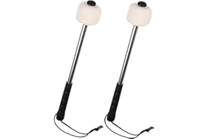 AOVNA 2 Pieces Bass Drum Mallet Wool Felt Drum Stick with Metal Handle Percussion Instrument Accessory for Bass Drum