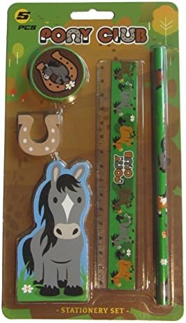 Official Licensed PONY CLUB Back To School Stationery Set Pencil Eraser Ruler Sharpener &amp; Note Pad