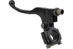 HIAORS 7/8" Universal Motorcycle Black Left Clutch Brake Handle Lever Perch for Honda CRF XR 80 100 CRF80 XR200 SSR 125cc Coolster Roketa Baja X-Treme Pit Dirt Motor Bike Motocross Parts