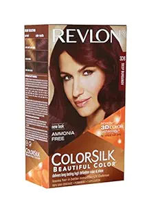 Revlon Colorsilk Beautiful Color, Permanent Hair Color, 40ml + 40ml + 11.8ml - 3 Deep Burgundy (Pack of 1)