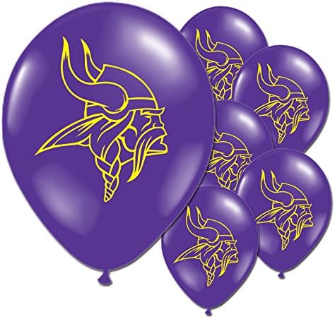 10 Vikings American Football Sports Party Printed Latex Balloons