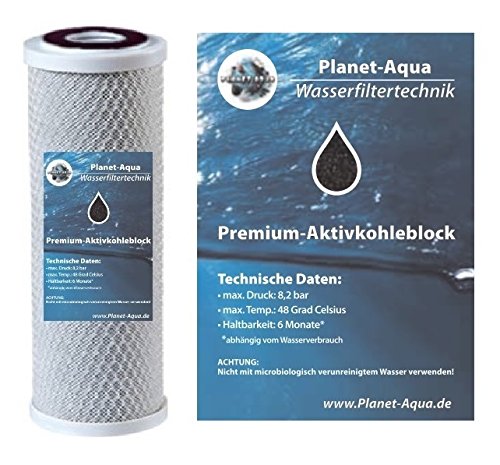 Filtergehäuse-Set 10 Zoll Mit Aktivkohle-Patrone – 1/2" Anschluss, Für Wasserfilter, Umkehrosmose, Brunnenwasser