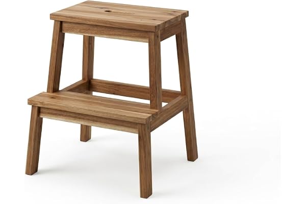 IKEA Stegpall BEKVÄM pall sittpall av massiv bok – med bärhandtag – 50 cm hög