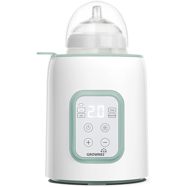 Baby Ono Honey Natural Nursing Flaschenwärmer & Sterilisator – Digital, 5 Programme, Für Flaschen & Gläser, Grau