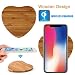 Produktbild Gusspower Fast Wireless Ladegerät, Tragbares Holz Qi Drahtloses Ladestation Charger Ständer für iPhone 8/8 Plus, iPhone X Samsung Galaxy Note 8, S8 Plus, S7 S6 Edge [Ultra Slim] (A)