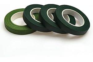 JOFONY 4 rollos de cintas florales para ramo de flores para hacer arreglos florales de 0,5 pulgadas de ancho por 30 yardas