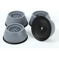 VIBRAT Washer Dryer Anti Vibration Pads with Suction Cup Feet, Fridge Washing Machine Leveling Feet Anti Walk Pads Shock…