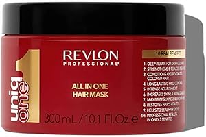 Revlon Professional – UniqOne Mask, Mascarilla Capilar Todo en 1, 10 Beneficios, Hidratación, Cuidado Intenso y Suavidad, para Todo Tipo de Pelo, Especialmente Secos y Encrespados - 300 ml