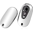 GAFAT M-ercedes-Benz C-Class W206/ S-Class W223/ GLC X254 2020-2023 2024 Key Case, Car Remote Control Protective Case, TPU Silica Gel Car Key, Compatible with Mercedes C Class W206 (Silver)