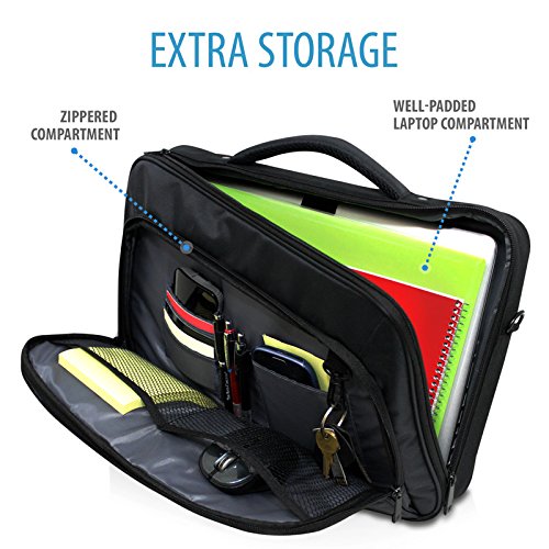 V7 CCP24-9E Professional II Frontloader Tasche für Notebooks bis 13 Zoll, gepolstertes Laptop- und Tablet-Fach, wetterbeständiges 420D Nylon, schwarz - 4
