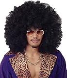 Carnaval, fiestas Peluca XXL rizada tipo afro, color negra, para carnaval, disfraces