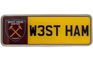WEST HAM UNITED FC West Ham United F.C. Number Plate Badge Official Merchandise