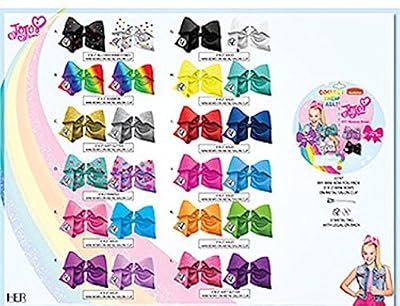 JoJo Siwa Bows Paquet Mystérieuse Ruban Accessoire Cheveux Petite Fille (Pack de 2)