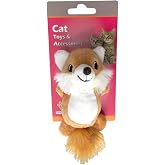 Beeztees Eastland 551194 Peluş Hışırtı Kedi Oyuncağı, Tilki Şekilli, 95x5 Cm