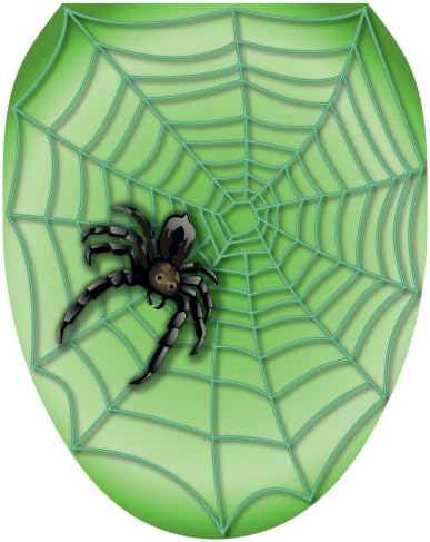 Toilet Tattoos TT-H700-O Spider Web Design, Elongated by Toilet Tattoos