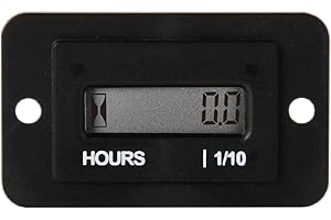 HonorMeet Digitaler AC-Stundenzähler, anwendbar auf 90V 110V 120V 220V 230V, Gesamtstundenprotokollierung, Datenspeicherung für Gartentraktor,Generator,Go-Kart,Wohnmobil, Schneemobil. (REC-AC)